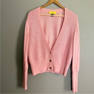 St. John Wool Blend Knit Button-Up Cardigan Size Large